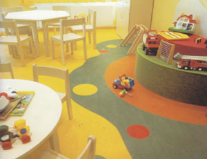 幼儿园教室地板拼花